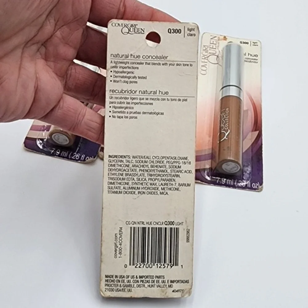 CoverGirl Queen Natural Hue Concealer Light Q300 Lot of 4 New Old Stock Classic‎